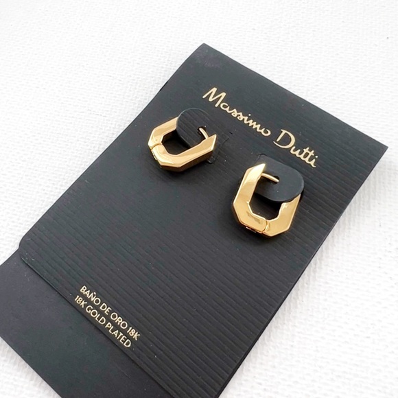 Massimo Dutti Jewelry - Massimo Dutti 18k Gold Plated Hoop Earrings